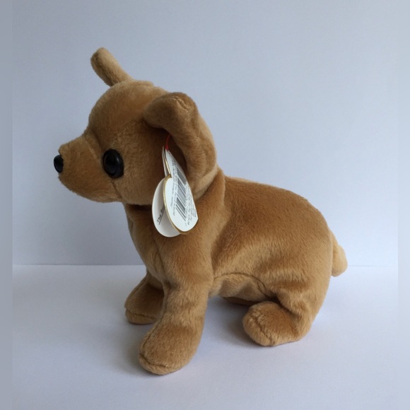 Ty Tiny The Chihuahua Brown Plush Dog Toy Beanie Babies - Picture 2 of 9